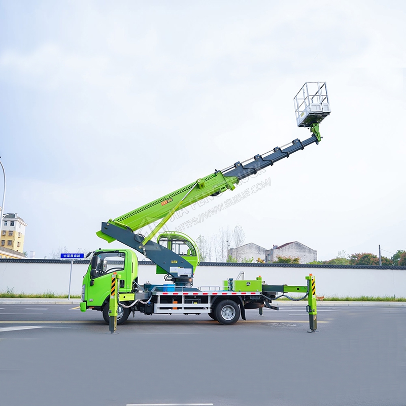 Isuzu 30-Meter Green Aerial Platform Truck