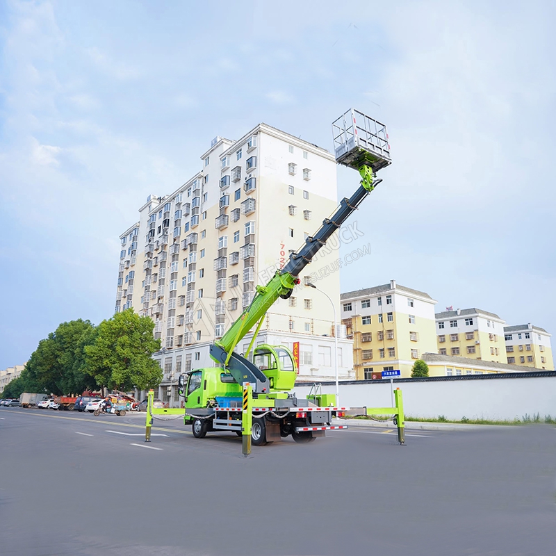 Isuzu 30-Meter Green Aerial Platform Truck