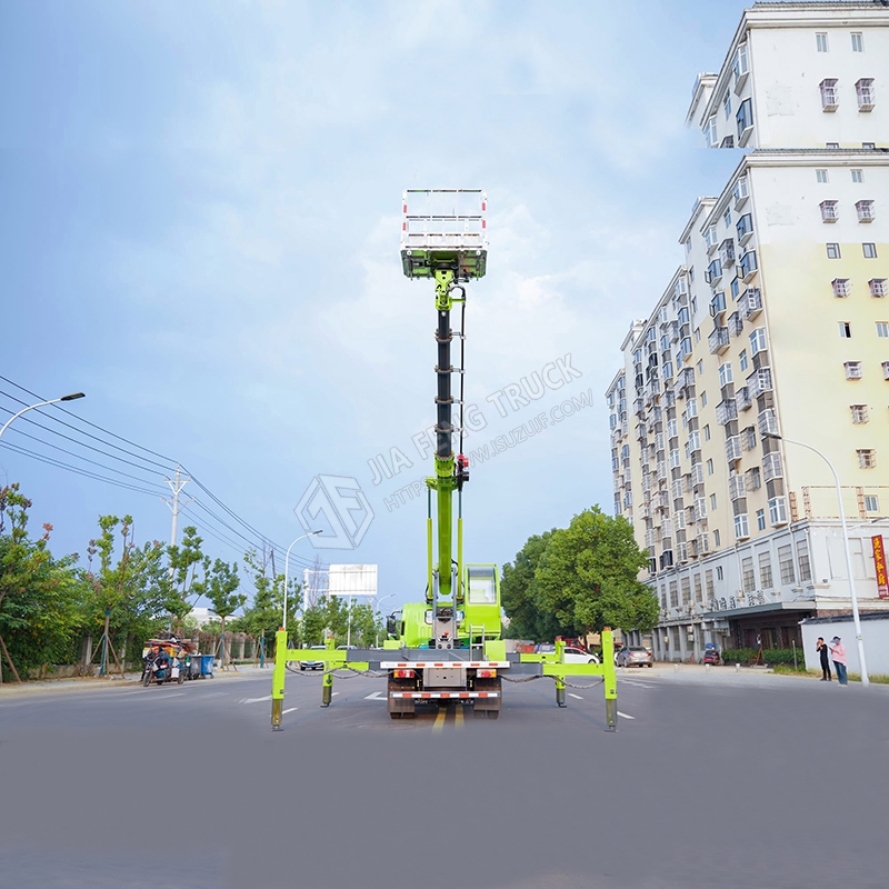 Isuzu 30-Meter Green Aerial Platform Truck