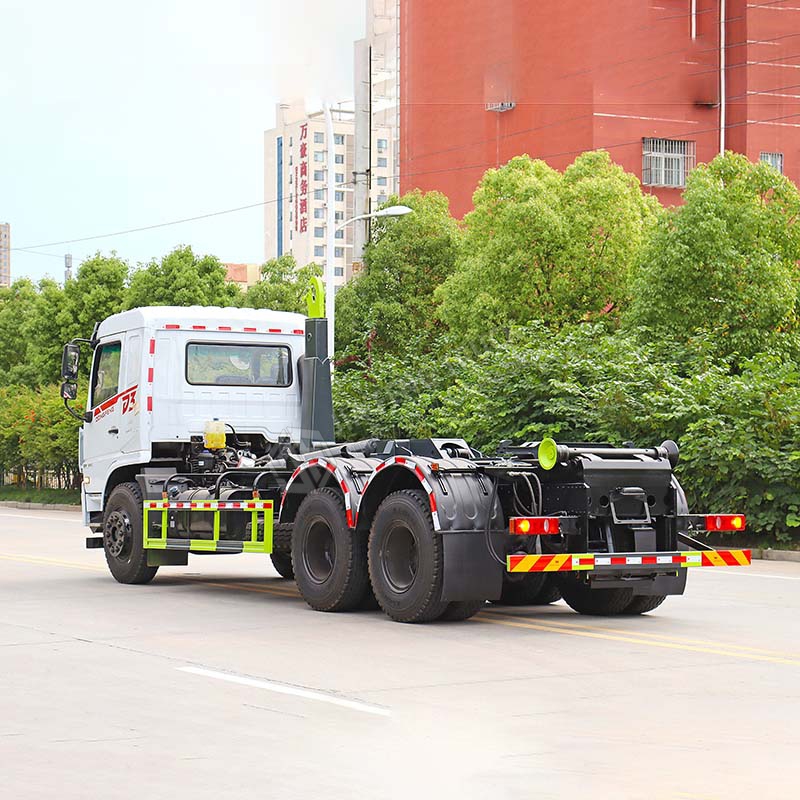 Dongfeng Special Chassis D3 Hook Arm Garbage Truck with Waste Station