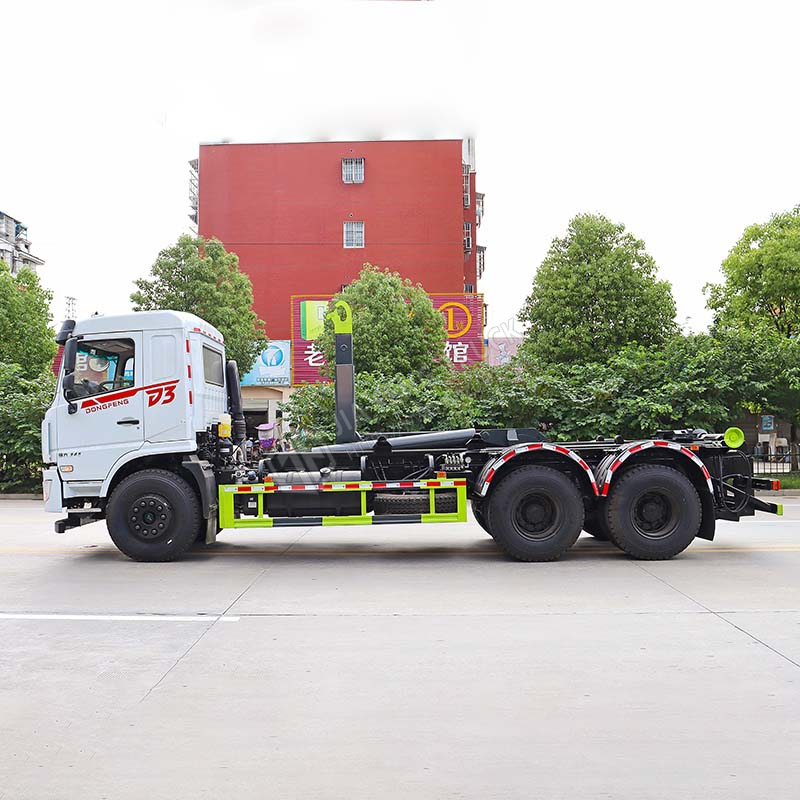 Dongfeng Special Chassis D3 Hook Arm Garbage Truck with Waste Station