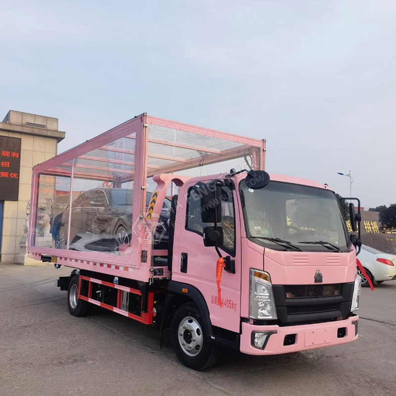 Sinotruk HOWO Tow Truck in Pink with Glass Canopy