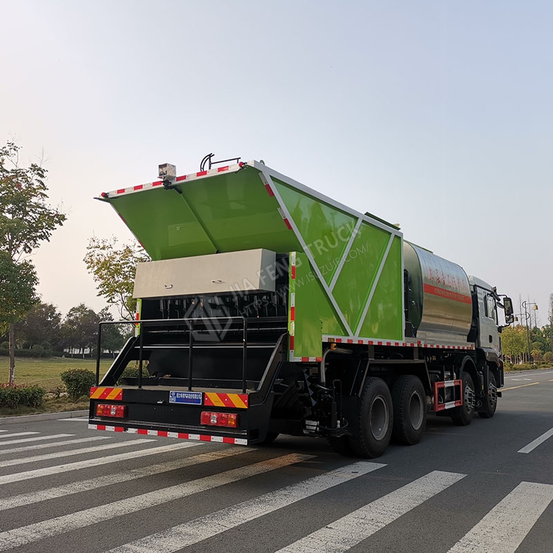 Shacman Automobile 8x4 Gravel Mixer and Asphalt Tank