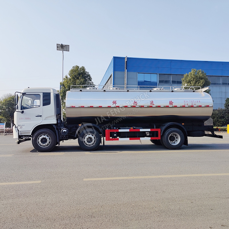 Dongfeng Tianjin 19.5-cubic-meter three-axle milk tanker
