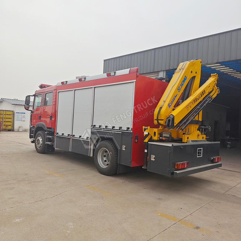 Sinotruk Fire Truck with Crane